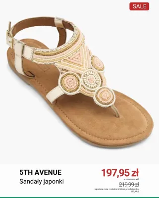 Sandały japonki 5th Avenue promocja w Deichmann