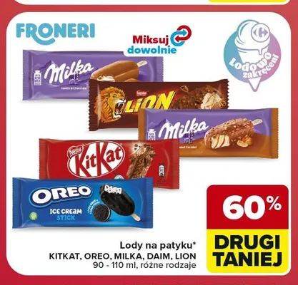 Lody na patyku Daim promocja w Carrefour