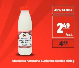 Maślanka naturalna Lubianka promocja w API Market