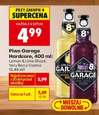 Piwo Hardcore 400ml Lemon & Lime Shock promocja w Biedronka