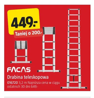 Drabina teleskopowa Facas promocja w Jula