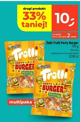 Żelki Trolli Party Burger Minis promocja w Dealz