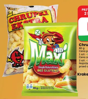 Chrupki kukurydziane Maxi promocja w Dino