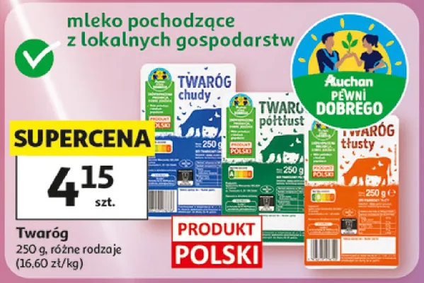 Twaróg półtłusty promocja w Auchan