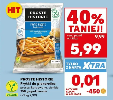 Frytki do piekarnika proste Proste Historie promocja w Kaufland