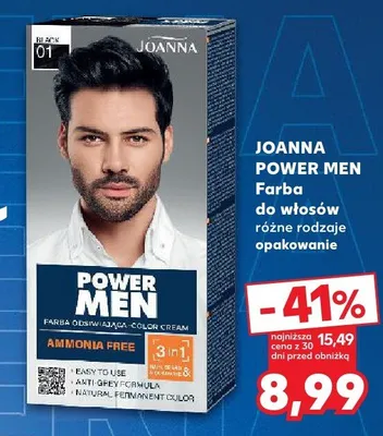 Farba do włosów Joanna Power Men promocja w Kaufland