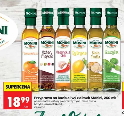 Przyprawa na bazie oliwy z oliwek Monini bazylia promocja w Biedronka