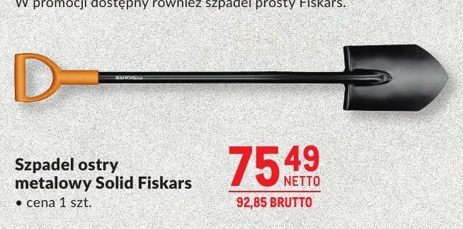 Szpadel ostry metalowy Solid Fiskars cena 1 szt. promocja w Makro