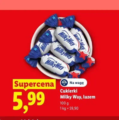 Cukierki Milky Way luzem promocja w Lidl