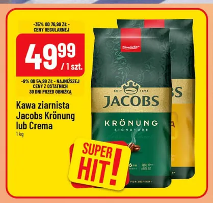 Kawa ziarnista Jacobs Krönung promocja w POLOmarket
