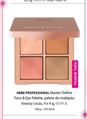 Paleta do makijażu twarzy i oczu Hebe Professional Master Define Face & Eye Palette promocja w Hebe