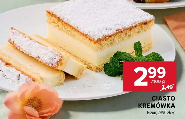 Ciasto kremówka Bizon promocja w Stokrotka