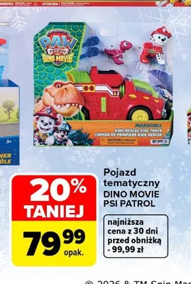 Pojazd tematyczny Dino Movie Psi Patrol promocja w Carrefour