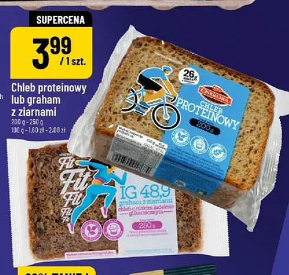Chleb graham z ziarnami Fit promocja w POLOmarket