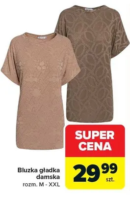 Bluzka gładka damska rozm. M-XXL promocja w Carrefour