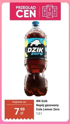 Napój gazowany WK Dzik Cola Lemon Zero promocja w Dino
