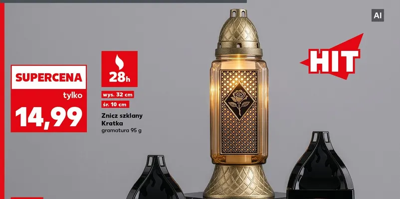 Znicz szklany s-274 promocja w Kaufland