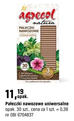 Pałeczki nawozowe uniwersalne promocja w OBI
