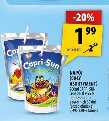 Napój owocowy Capri-Sun Orange promocja w Arhelan