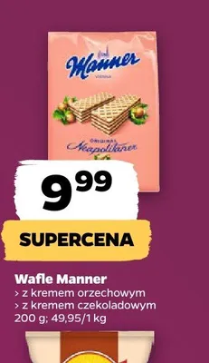 Wafle Manner z kremem orzechowym promocja w Netto