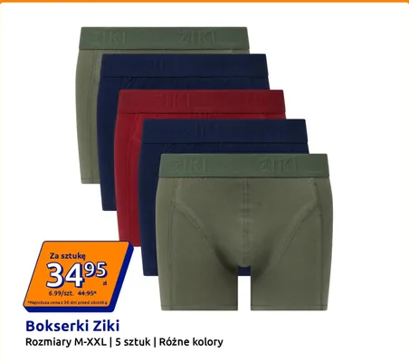 Bokserki męskie Ziki 5-pak promocja w Action
