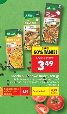 Kostki bulionowe Knorr Rosół z kury promocja w Biedronka