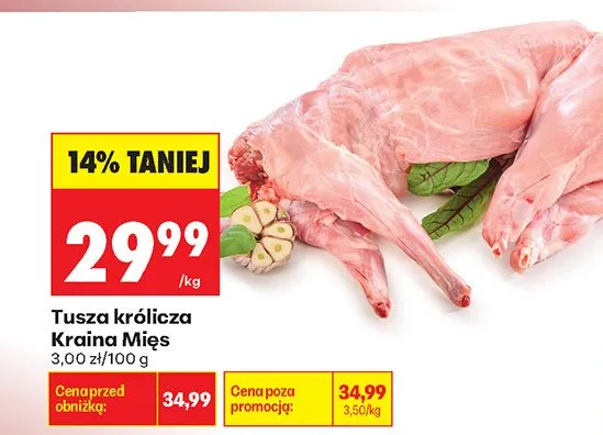Tusza królicza Kraina Mięs promocja w Biedronka