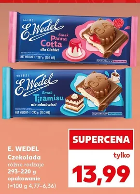 Czekolada smak Tiramisu różne rodzaje E. Wedel promocja w Kaufland