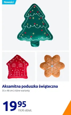 Aksamitna poduszka świąteczna 35x48 cm promocja w Action