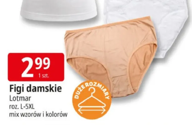 Figi damskie Lotmar roz. L-5XL promocja w Leclerc