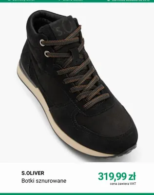 Botki sznurowane s.Oliver S. Oliver promocja w Deichmann