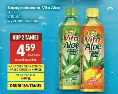 Napój z aloesem Vita Aloe Original promocja w Delikatesy Centrum