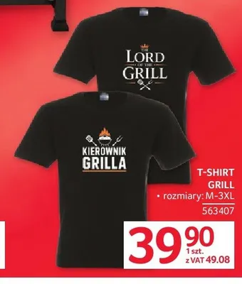 T-shirt grill rozmiary: M-3XL promocja w Selgros