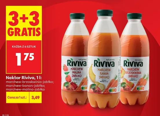 Nektar marchew-banan-jabłko promocja w Biedronka