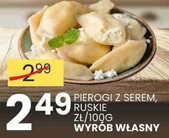 Pierogi z serem, ruskie promocja w Wafelek