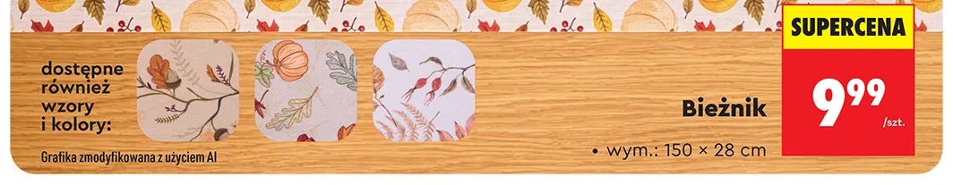 Bieżnik 150x28 cm promocja w Biedronka