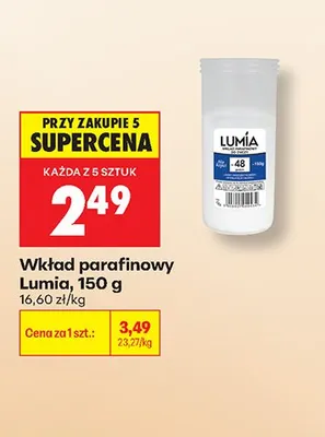 Wkład parafinowy Lumia promocja w Biedronka