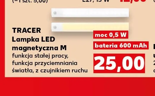 Lampka LED magnetyczna M Tracer promocja w Kaufland