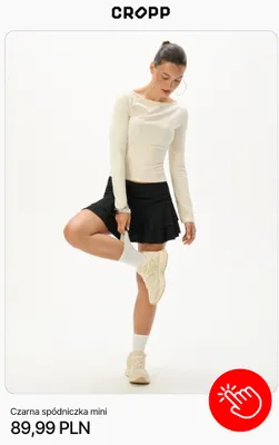 Czarna spódniczka mini Cropp promocja w Cropp