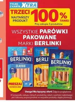 Parówki pakowane BERLINKI promocja w Kaufland