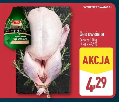 Gęś owsiana Drosed promocja w Aldi