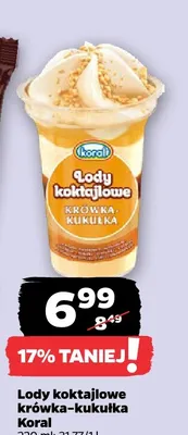 Lody koktajlowe krówka-kukułka promocja w Netto