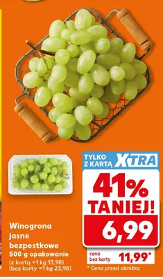Winogrona jasne bezpestkowe promocja w Kaufland