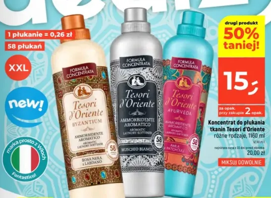 Koncentrat do płukania tkanin Tesori d'Oriente Byzantium promocja w Dealz