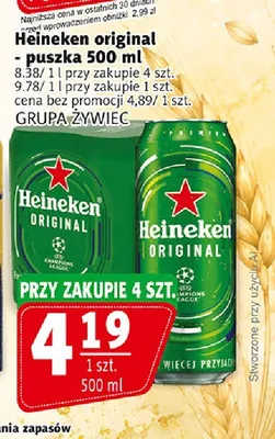 Piwo Heineken Original promocja w Prim Market