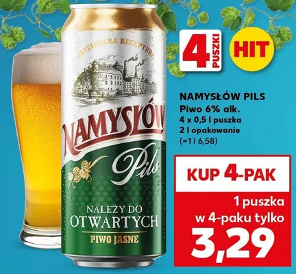Piwo Pils 6% alk. promocja w Kaufland