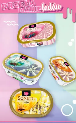 Lody Sonetti smak mięty z czekoladą Amore Gusto promocja w POLOmarket