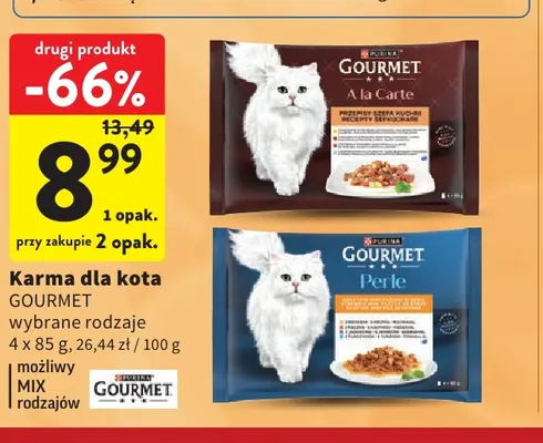 Karma dla kota Gourmet A la Carte 4-pak promocja w Intermarche