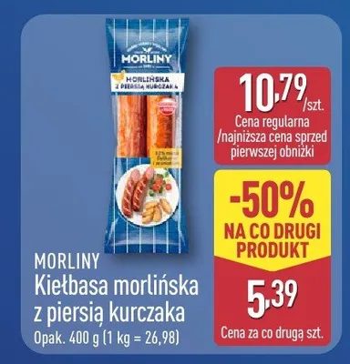 Kiełbasa mortlińska z piersia kurczaka promocja w Aldi
