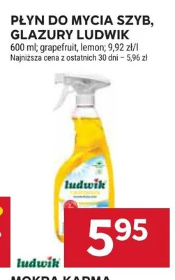 Płyn do mycia szyb, glazury Ludwik grapefruit promocja w Stokrotka